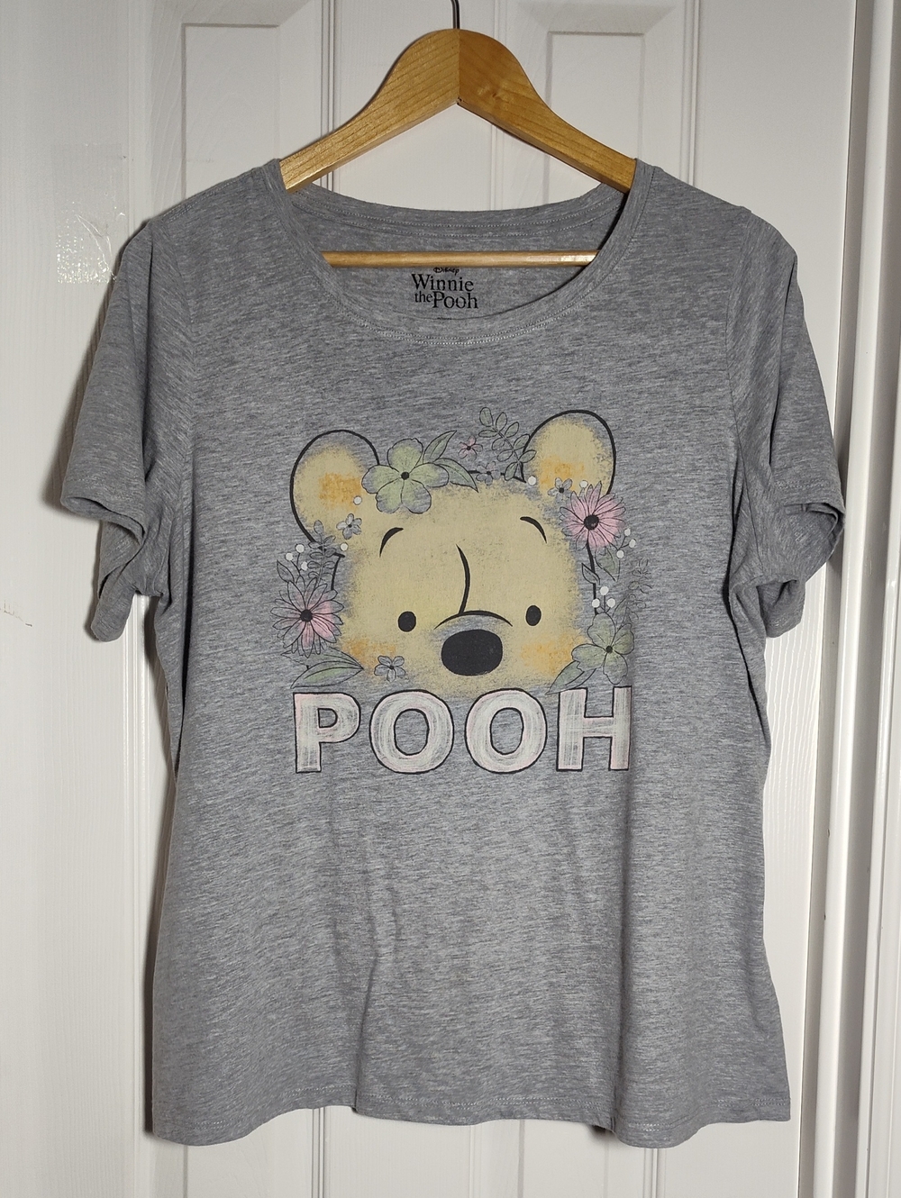 🍡 Disney Light Heather Gray Mickey & Friends Logo Graphic Tee Shirt Size 0X